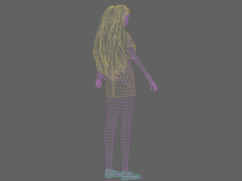 Cute cool woman V30300 3D Model