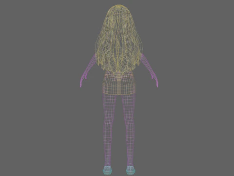 Cute cool woman V30300 3D Model
