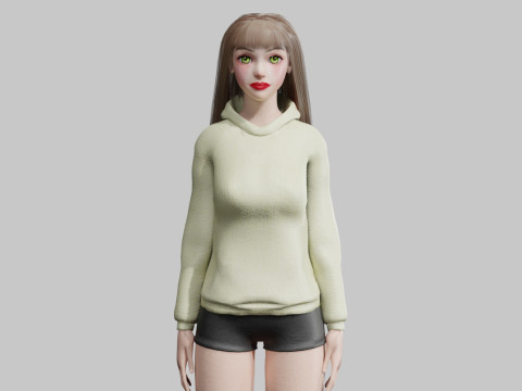 Cute pretty Woman V35728 3D Модель