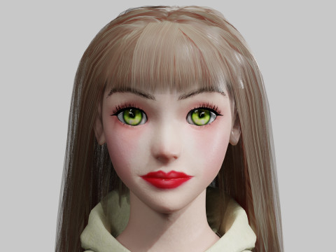 Cute pretty Woman V35728 3D Model