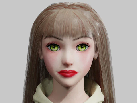 Cute pretty Woman V35728 3D Model