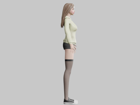Cute pretty Woman V35728 3D Model