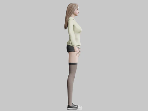 Cute pretty Woman V35728 3D Model