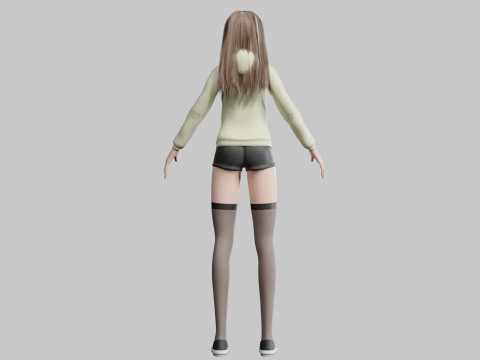 Cute pretty Woman V35728 3D Model