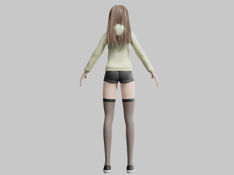 Cute pretty Woman V35728 3D Model