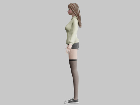 Cute pretty Woman V35728 3D Model