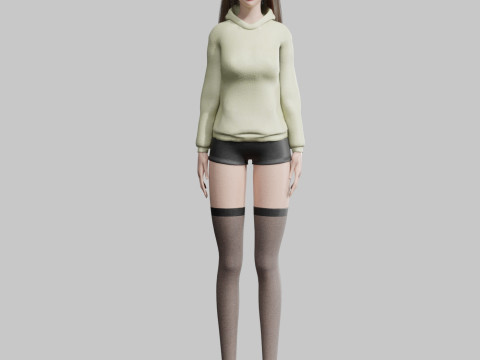 Cute pretty Woman V35728 3D Model