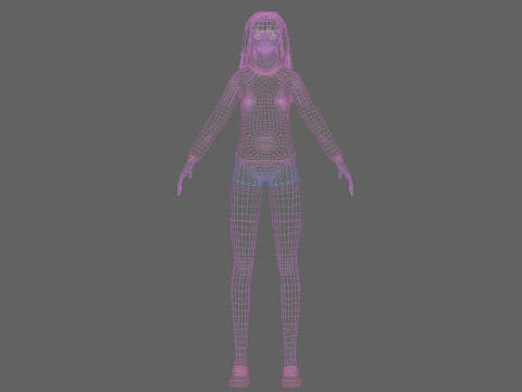 Cute pretty Woman V35728 3D Model