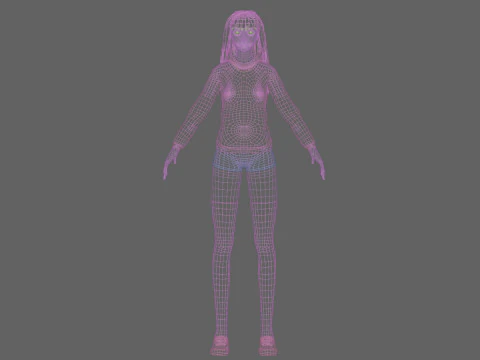 Cute pretty Woman V35728 3D Model