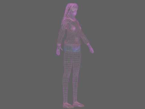 Cute pretty Woman V35728 3D Model