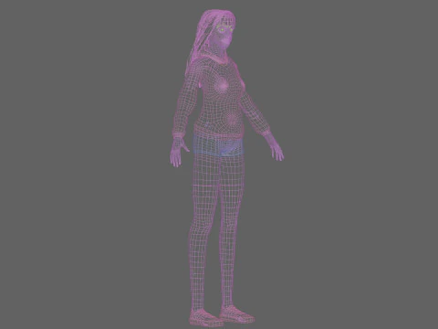 Cute pretty Woman V35728 3D Model