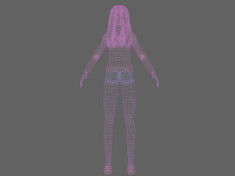 Cute pretty Woman V35728 3D Model