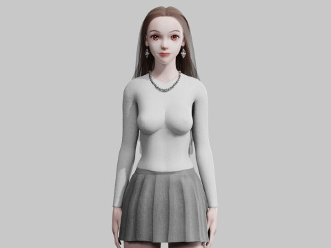 Cute Standard Woman V36575 3D Model
