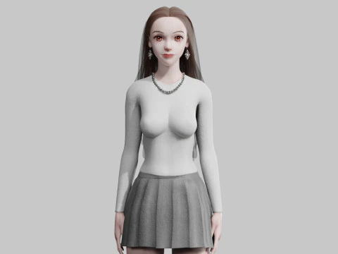 Cute Standard Woman V36575 3D Model