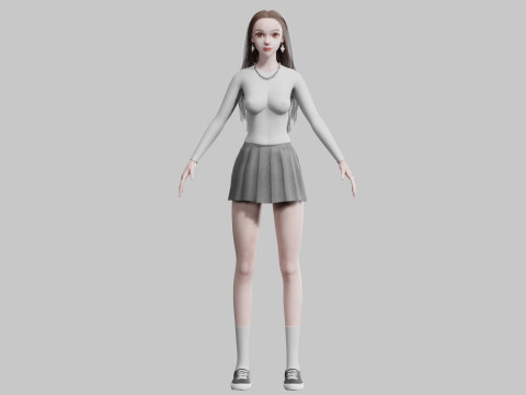 Cute Standard Woman V36575 3Dモデル