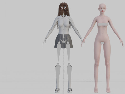 Cute Standard Woman V36575 3Dモデル