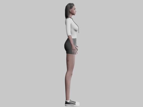 Cute stylized woman V23482 3D 模型
