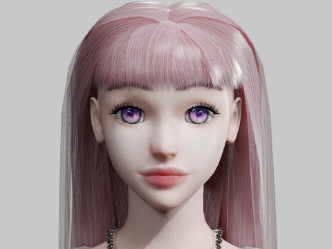 Cute teen woman V29724 3D Model