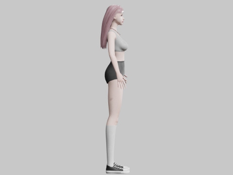 Cute teen woman V29724 3D Model