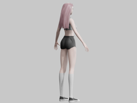 Cute teen woman V29724 3D Model