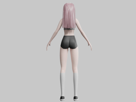 Cute teen woman V29724 3D Model
