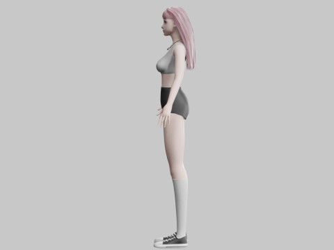 Cute teen woman V29724 3D Model