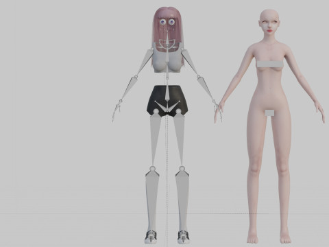 Cute teen woman V29724 3D Model
