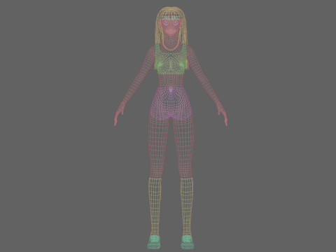 Cute teen woman V29724 3D Model