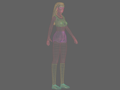 Cute teen woman V29724 3D Model