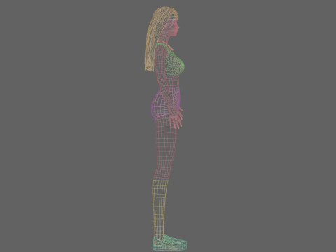 Cute teen woman V29724 3D Model