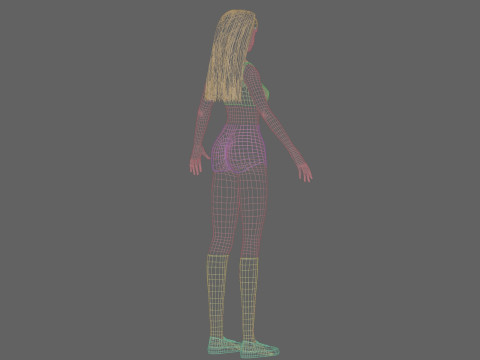 Cute teen woman V29724 3D Model