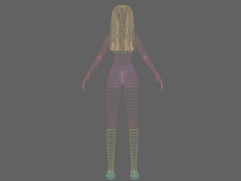 Cute teen woman V29724 3D Model