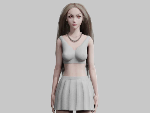 प्यारी युवा महिला V34158 3D मॉडल