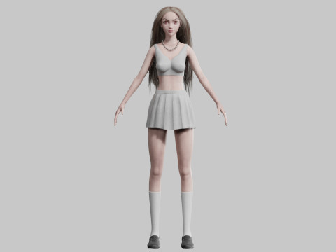 Cute Young Woman V34158 3D Model