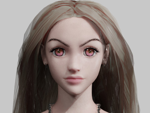 Cute Young Woman V34158 3D Model