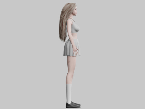 Cute Young Woman V34158 3D Model
