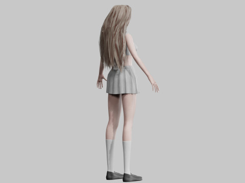 Cute Young Woman V34158 3D Model