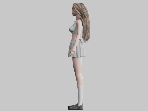 Cute Young Woman V34158 3D Model