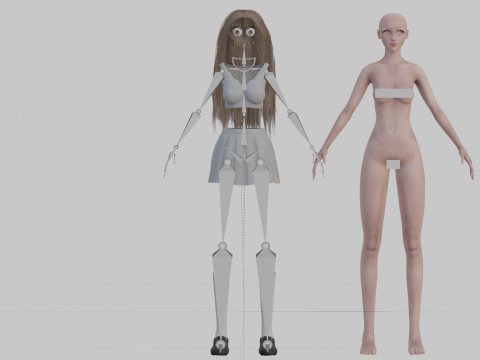 Cute Young Woman V34158 3D Model