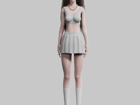 Cute Young Woman V34158 3D Model