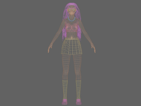 Cute Young Woman V34158 3D Model