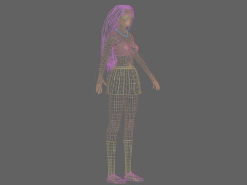 Cute Young Woman V34158 3D Model