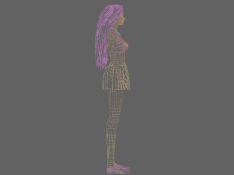 Cute Young Woman V34158 3D Model