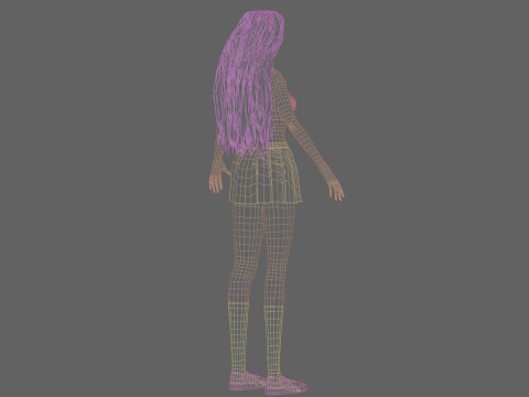 Cute Young Woman V34158 3D Model