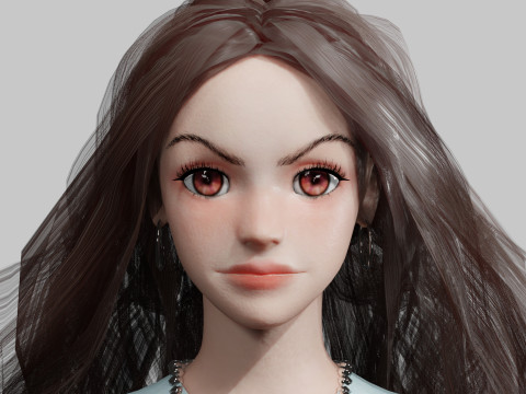 Pretty Basic Woman V36844 3D-Modell