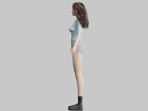 Pretty Basic Woman V36844 3D-Modell