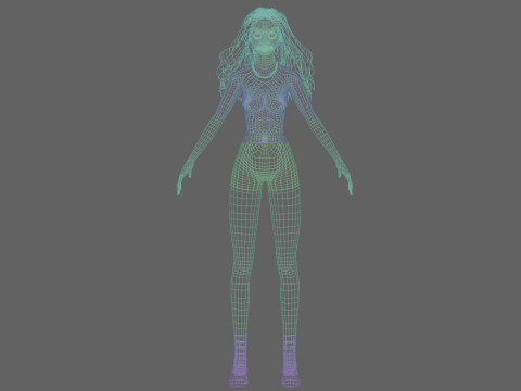 Pretty Basic Woman V36844 3D-Modell