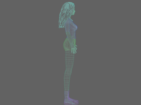 Pretty Basic Woman V36844 3D-Modell