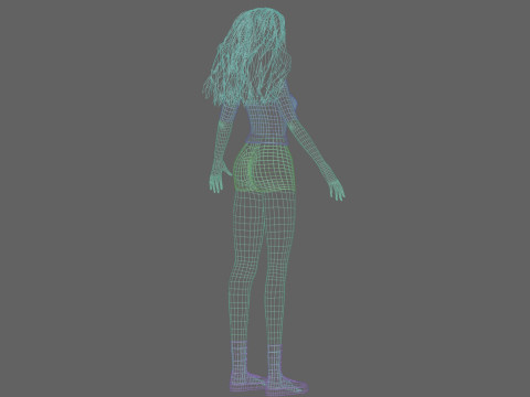 Pretty Basic Woman V36844 3D-Modell