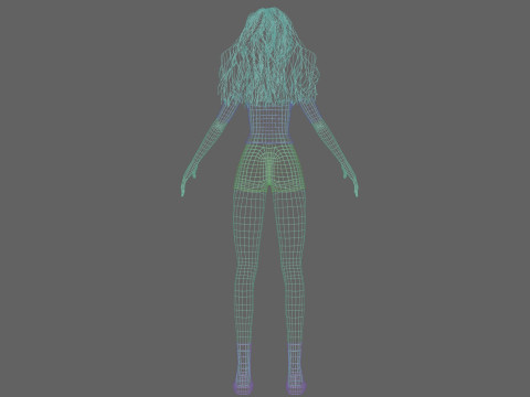 Pretty Basic Woman V36844 3D-Modell